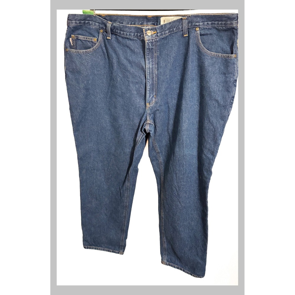 Carhartt Mens Relaxed Fit Straight Leg Jeans Blue Denim 48x32